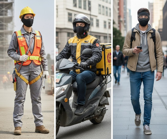 Unisex Windproof Anti Dust Full Face Mask (Buy 1 Get of 2 Free) ایک کے ساتھ ۲ فری